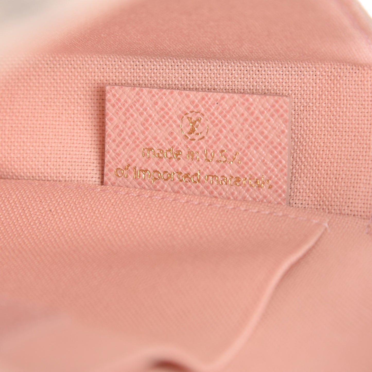 Damier Azur Pochette Felicie Chain Wallet Rose Ballerine