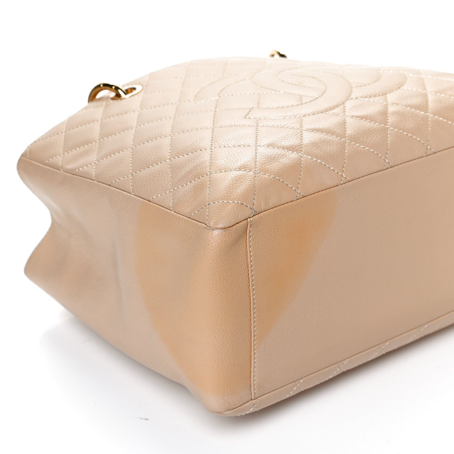 Chanel Caviar Quilted Grand Shopping Tote GST Beige 11 of 12