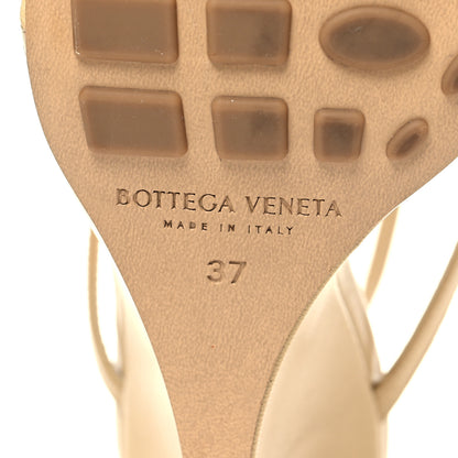 Bottega Veneta Lambskin Stretch Lounge Wedge Sandals 37 Cane Sugar 6 of 7