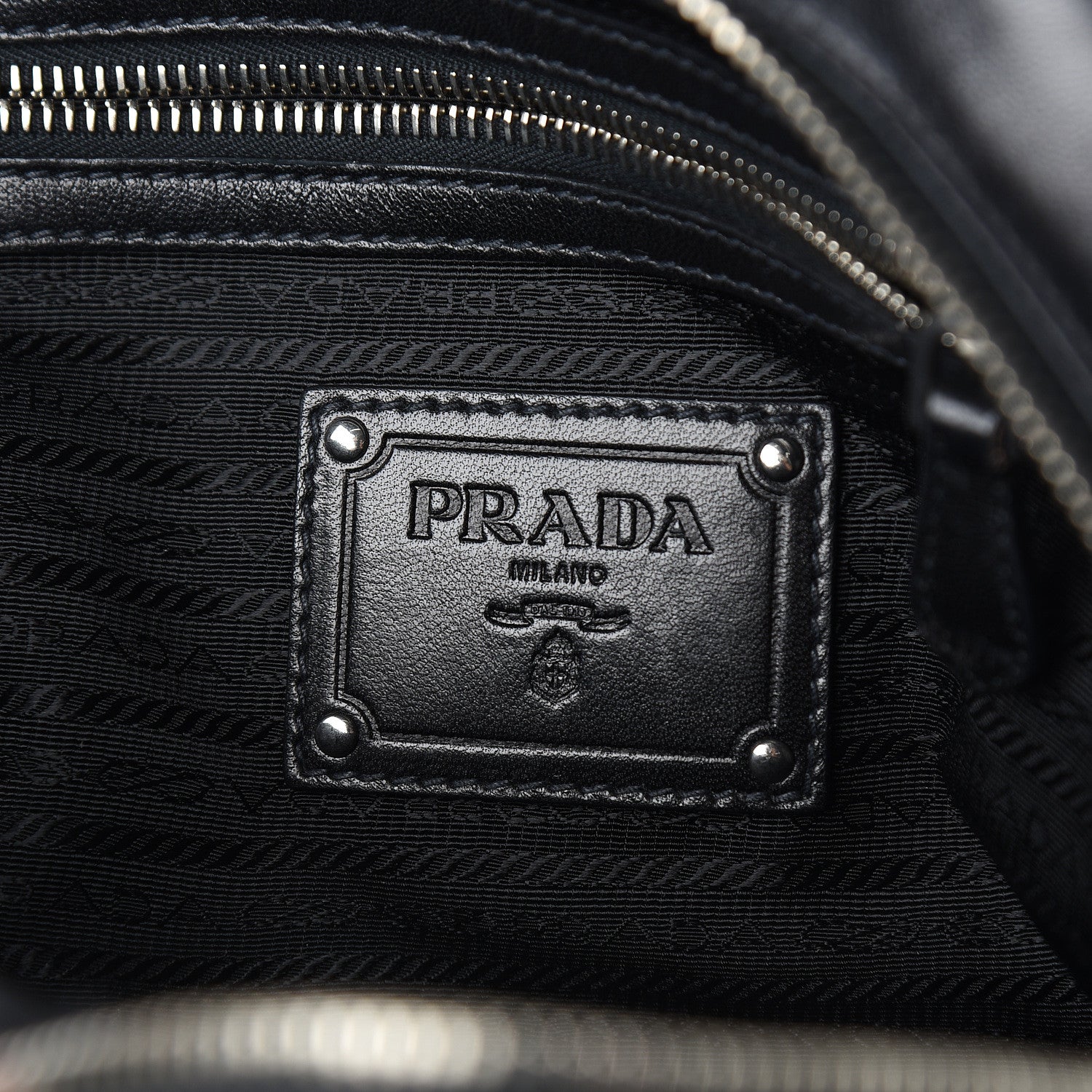 Prada Nappa Ruffle Bauletto Black 5 of 9
