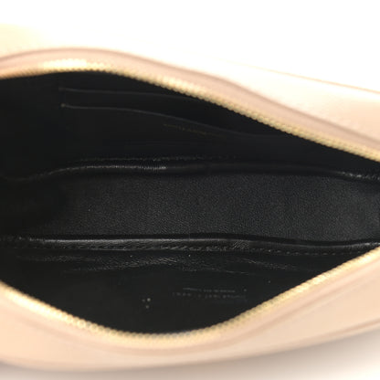 Saint Laurent Grain De Poudre Matelasse Monogram Mini Lou Camera Bag Dark Beige 5 of 10