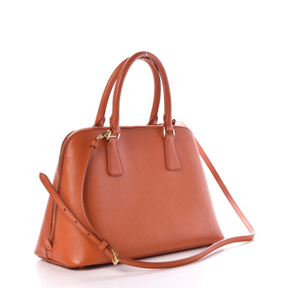 Prada Saffiano Lux Medium Tote Papaya 4 of 14