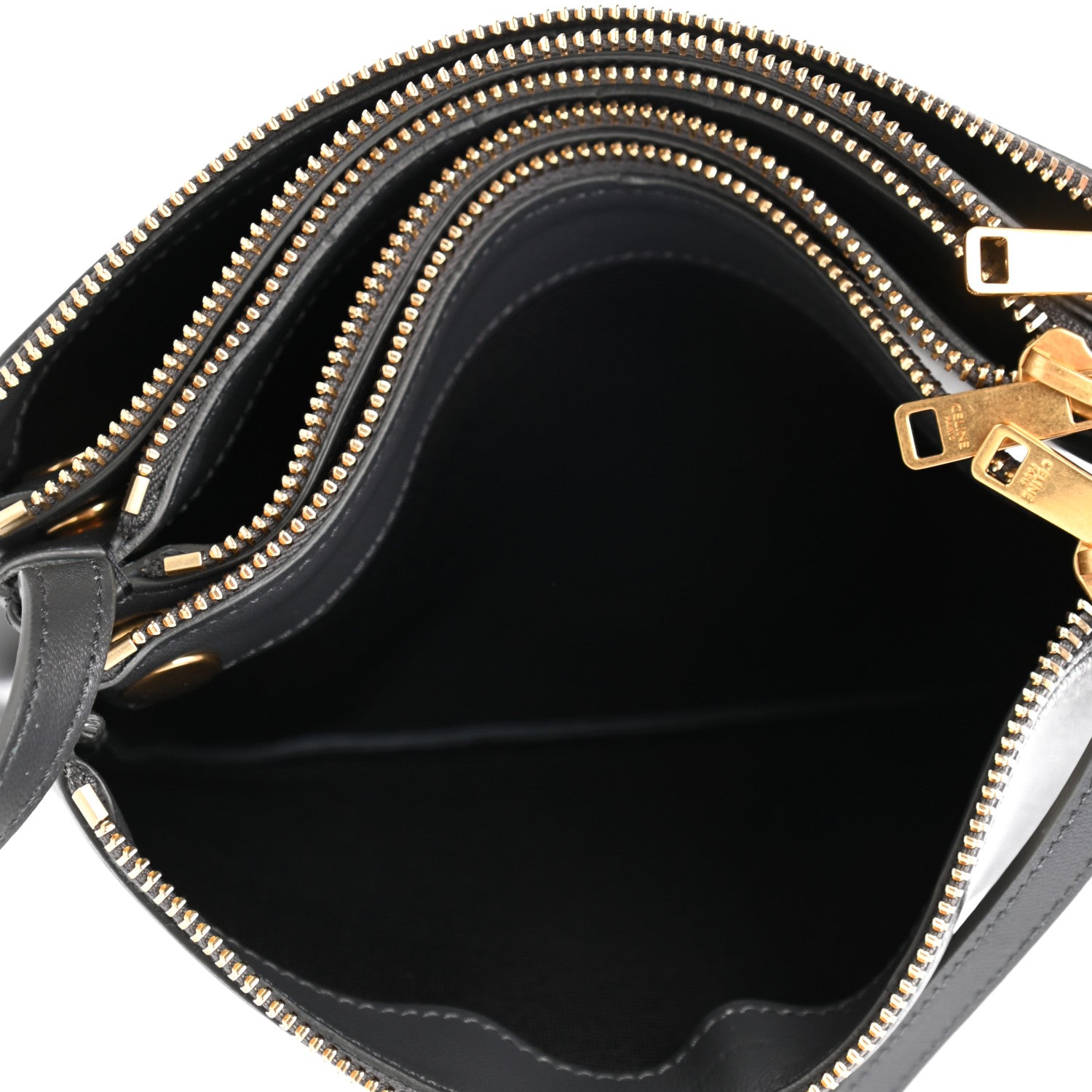 Celine Lambskin Small Trio Crossbody Bag Medium Grey 7 of 11
