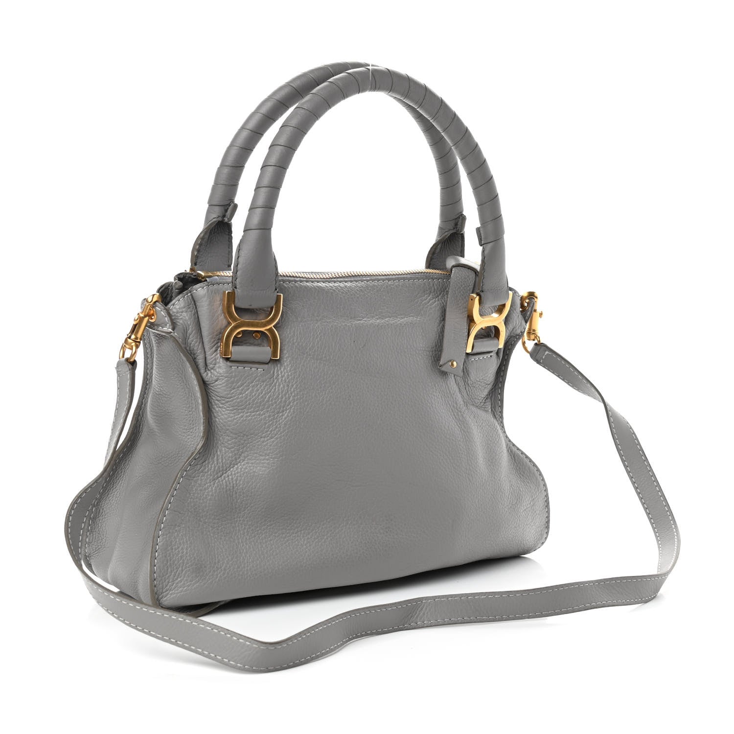 Chloe Calfskin Medium Marcie Satchel Cashmere Grey 3 of 9