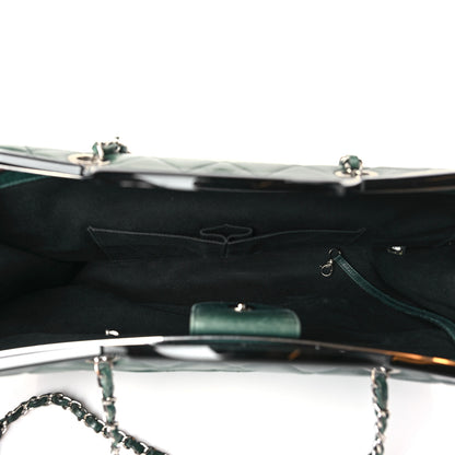 Chanel Glazed Calfskin Quilted Large CC Delivery Tote Green 5 of 11
