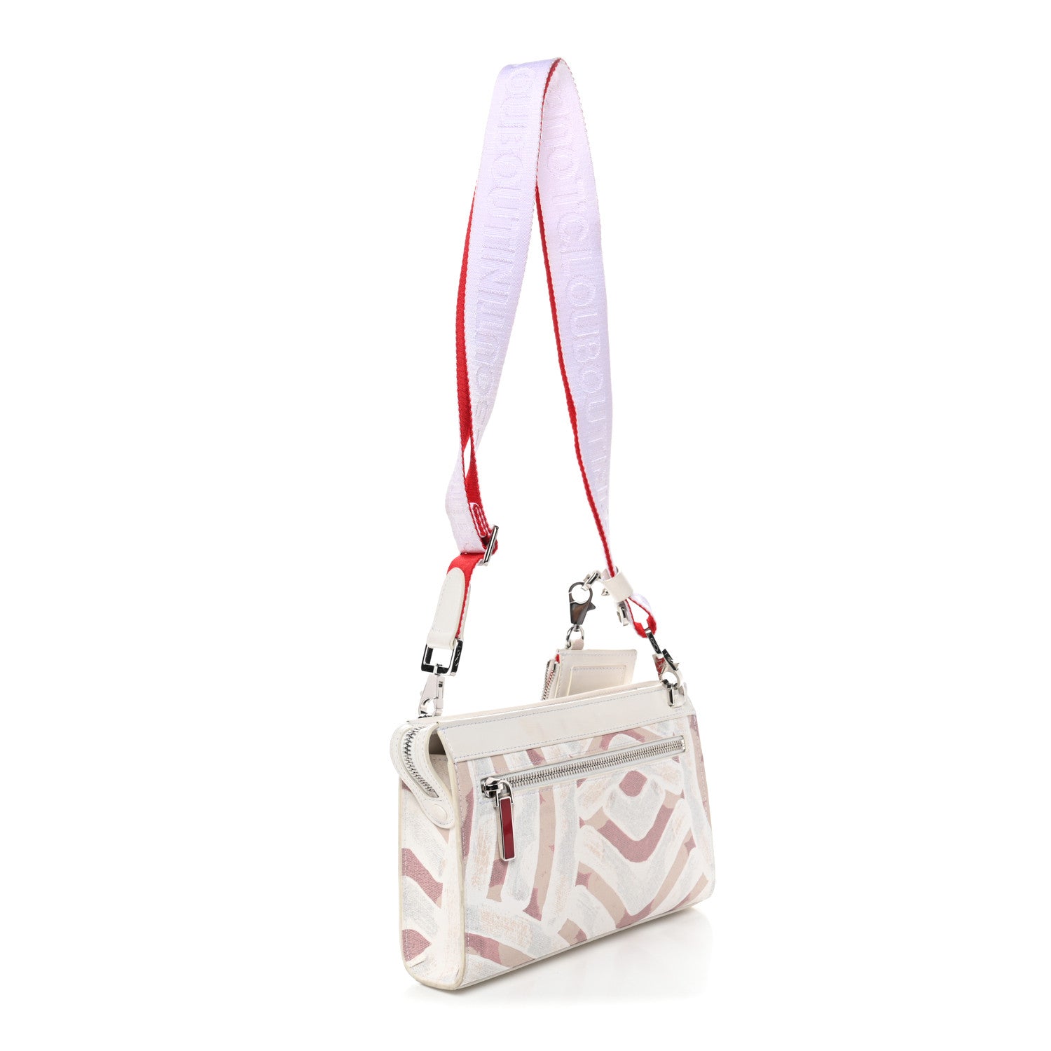 Christian Louboutin Canvas Gaagal Spikes Funky Crossbody Bag Multi Leche 3 of 13