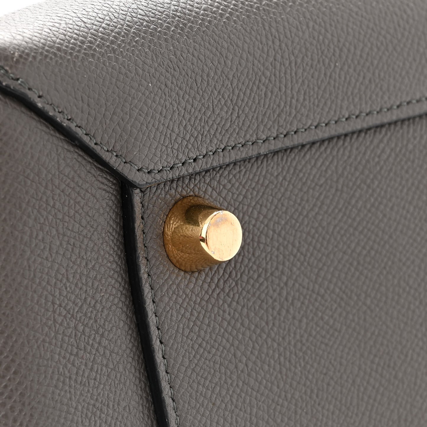 Grained Calfskin Mini Belt Bag Grey