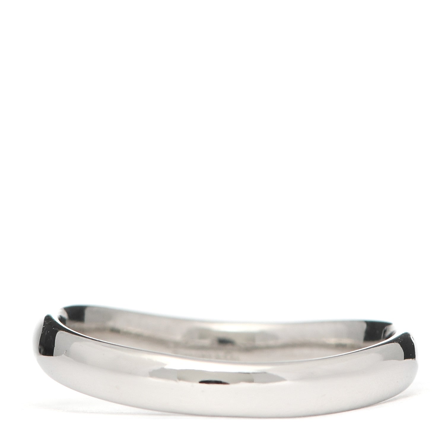 Tiffany Platinum Diamond Elsa Peretti Open Heart Band Ring 49 4.75 5 of 8