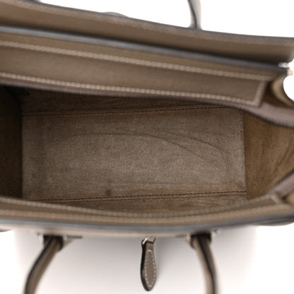 Celine Drummed Calfskin Nano Luggage Souris 5 of 12