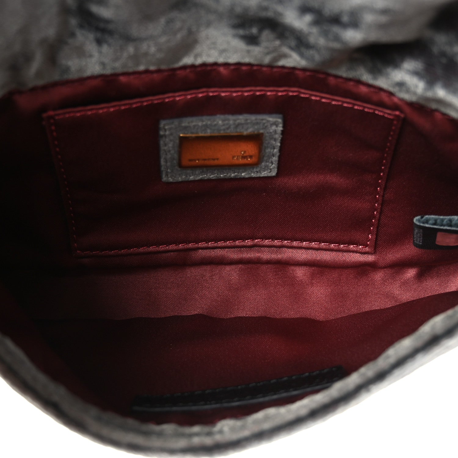 Fendi Velvet Mia Pochette Grey 5 of 9