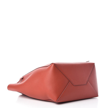 Celine Soft Grained Calfskin Small Belt Cabas Phantom Fox Red 4 of 13