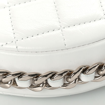Chanel Lambskin Quilted Chain Around Pouch White 9 of 10