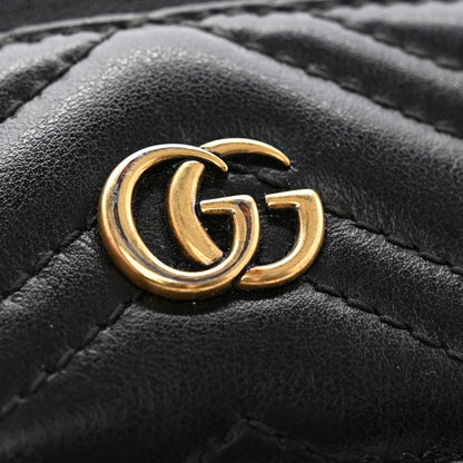 Gucci Calfskin Matelasse GG Marmont Card Holder Black 10 of 11