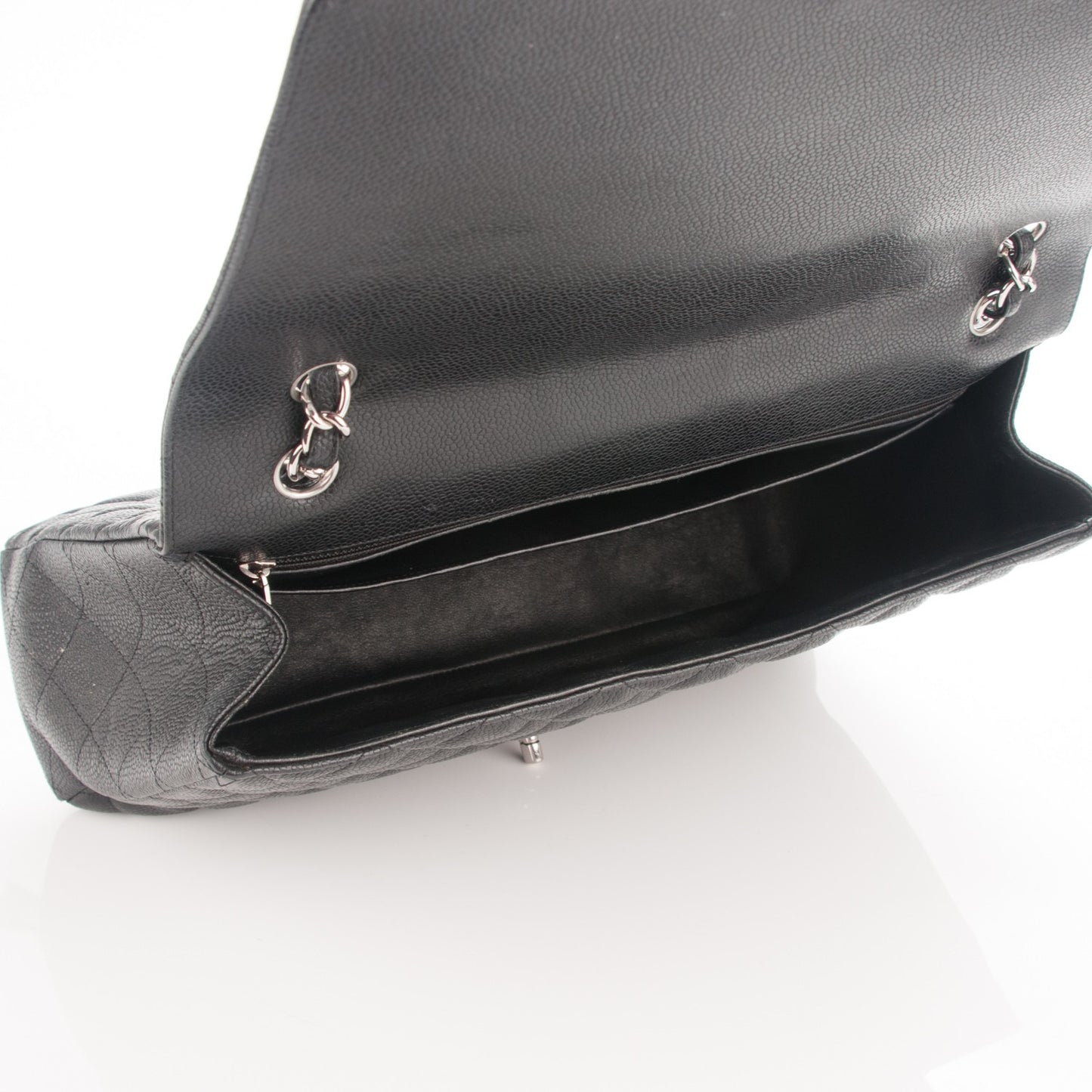 Caviar Quilted Maxi Single Flap Black