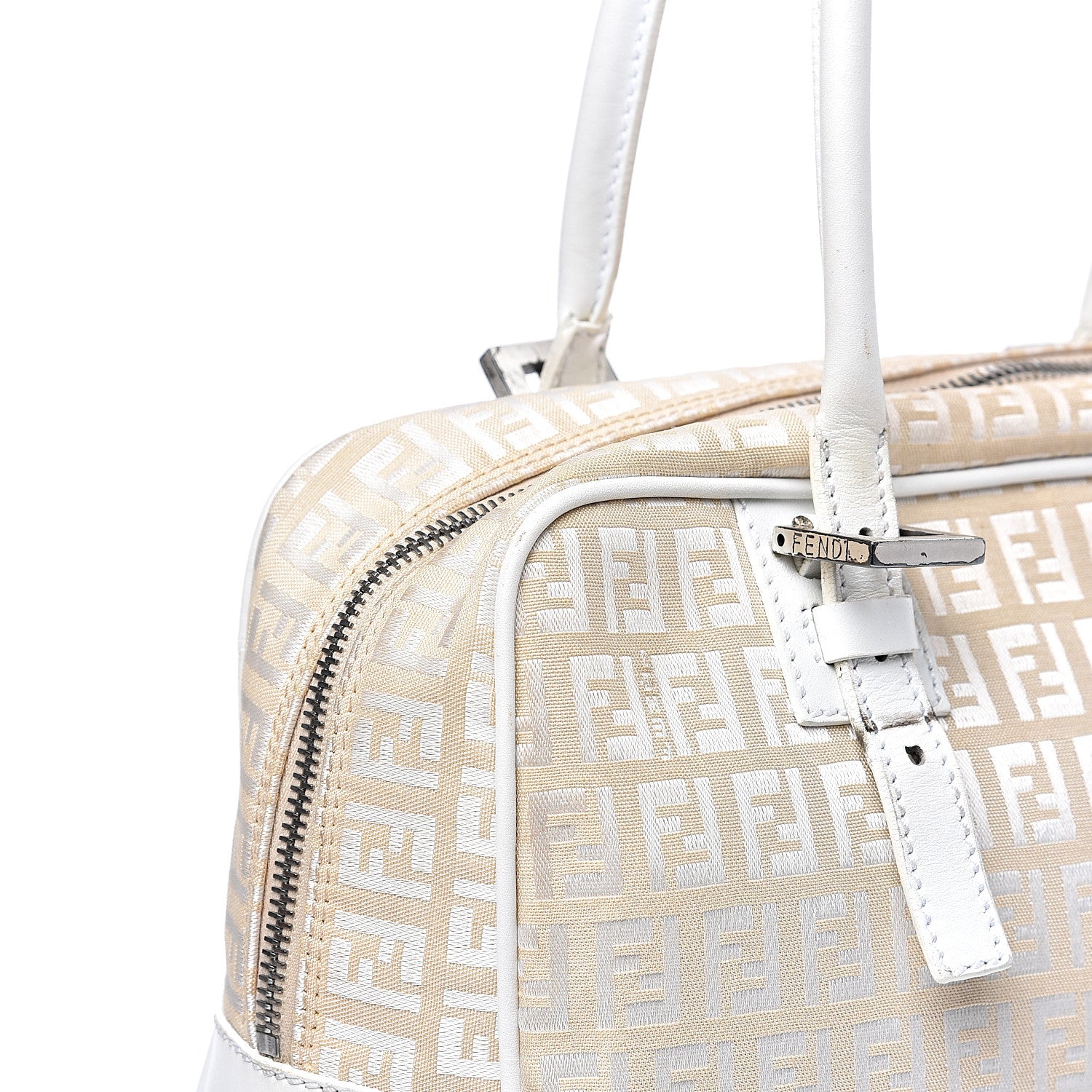 Fendi Zucchino Shoulder Bag White 11 of 15