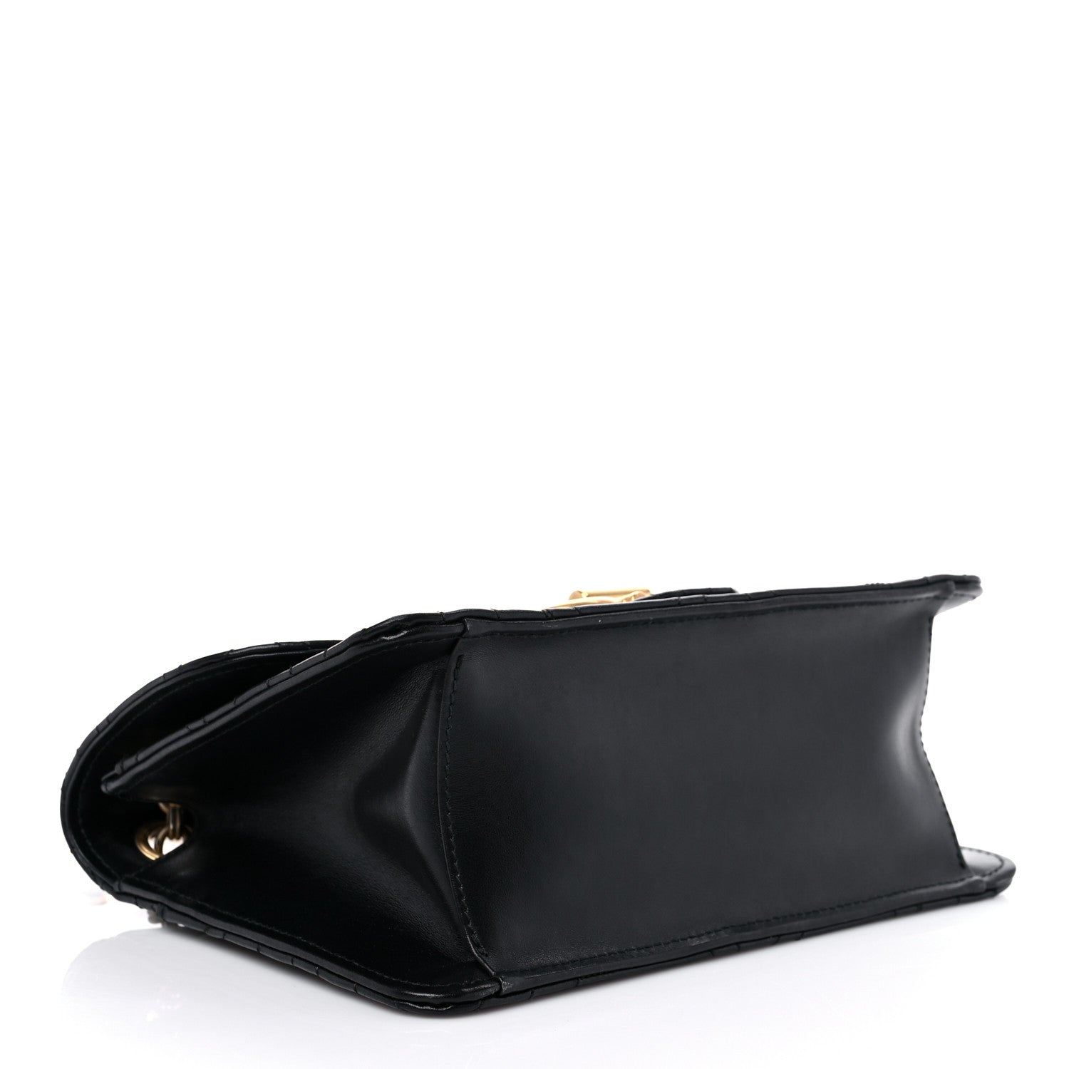 Salvatore Ferragamo Calfskin Quilted Gancini Flap Bag Black 3 of 12