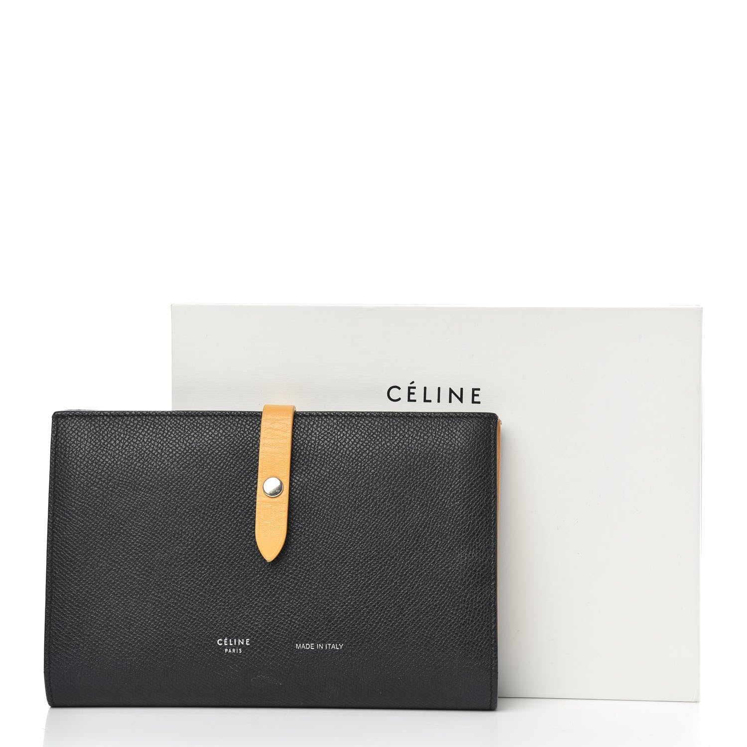 Celine Grained Calfskin Large Multifunction Strap Wallet Midnight 11 of 11