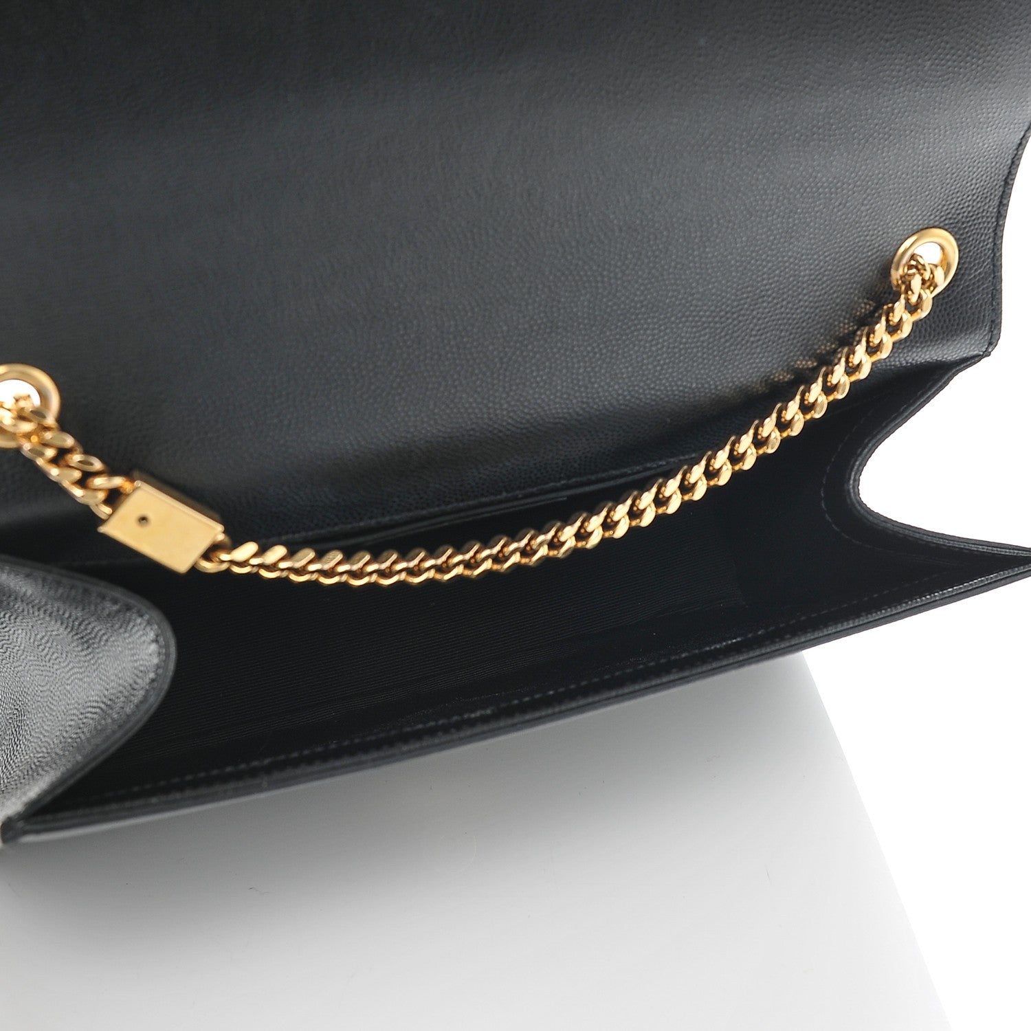 Saint Laurent Grain De Poudre Medium Classic Monogram Kate Satchel Black 5 of 7