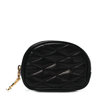 Saint Laurent Lambskin Quilted Lolita Cosmetic Pouch Black 1 of 7