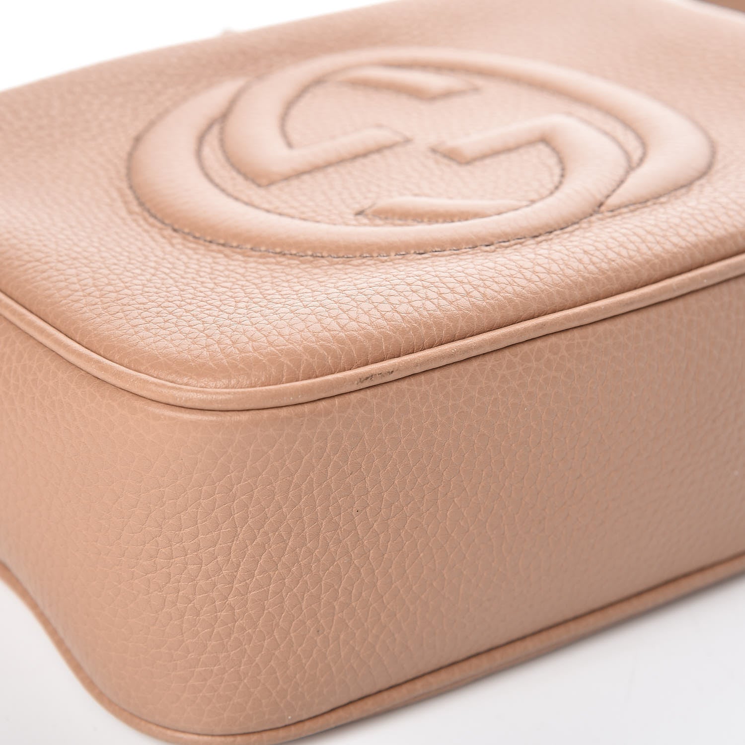 Gucci Pebbled Calfskin Small Soho Disco Bag Rose Beige 8 of 11