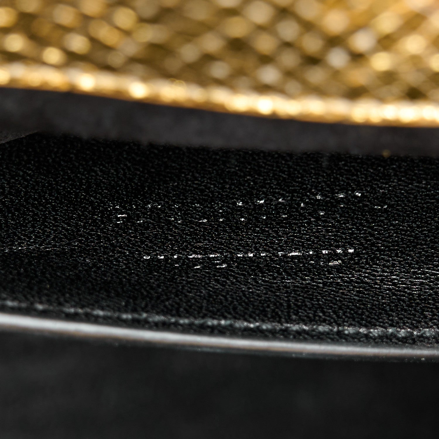 Saint Laurent Metallic Calfskin Snakeskin Embossed Classic Monogram Tassel Clutch Gold 7 of 8