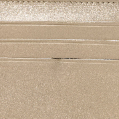 Chanel Cracked Metallic Calfskin Quilted Compact Boy Wallet Gold 9 of 13