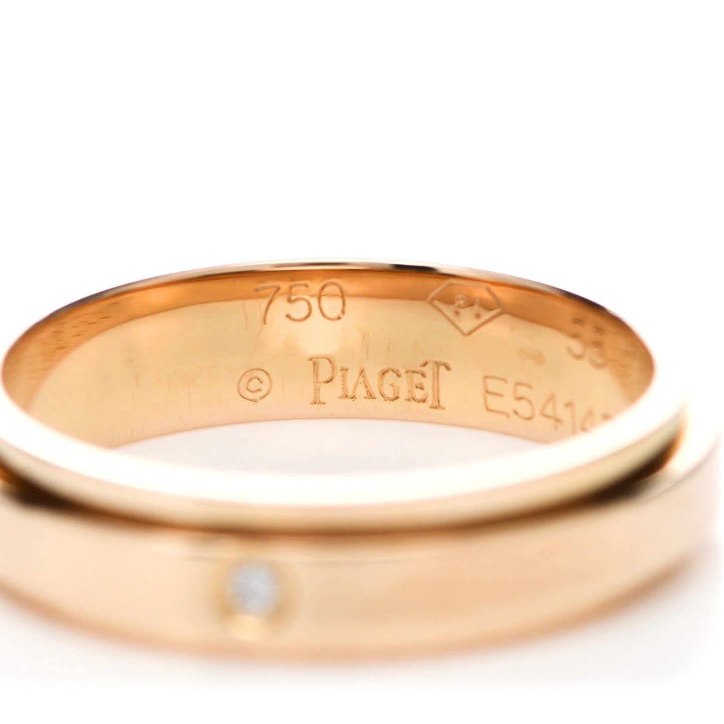 18K Rose Gold Diamond Possession Wedding Ring 55 7.25