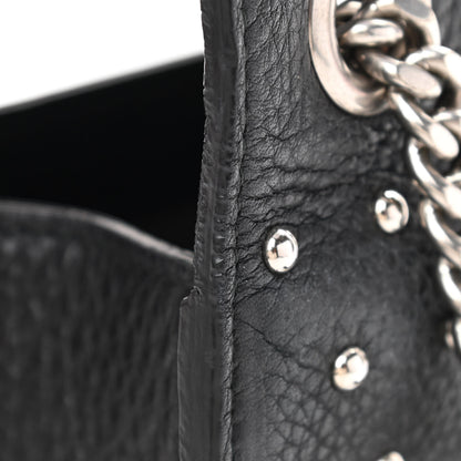 Gucci Calfskin Studded Medium Miss Bamboo Shoulder Bag Black 11 of 11
