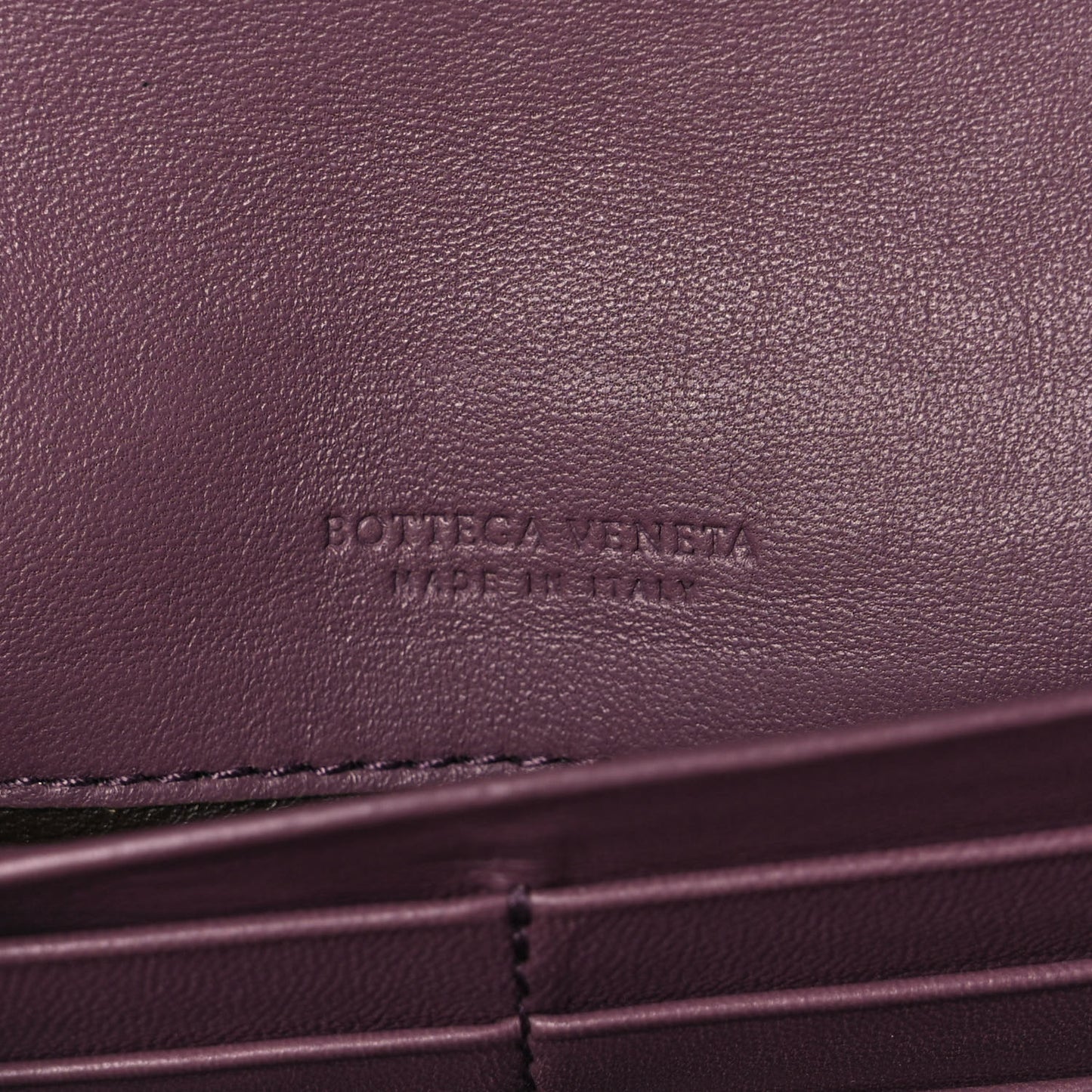 Nappa Ayers Intrecciato Continental Flap Wallet Aubergine