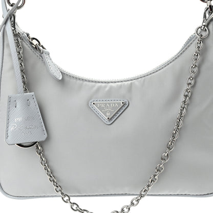 Prada Re-Nylon Saffiano Re-Edition 2005 Shoulder Bag Fiordaliso 7 of 9