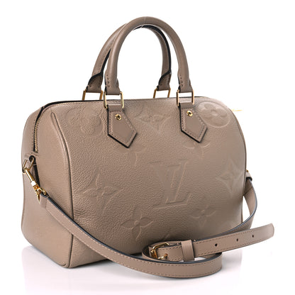Louis Vuitton Empreinte Monogram Giant Speedy Bandouliere 25 Tourterelle 3 of 8