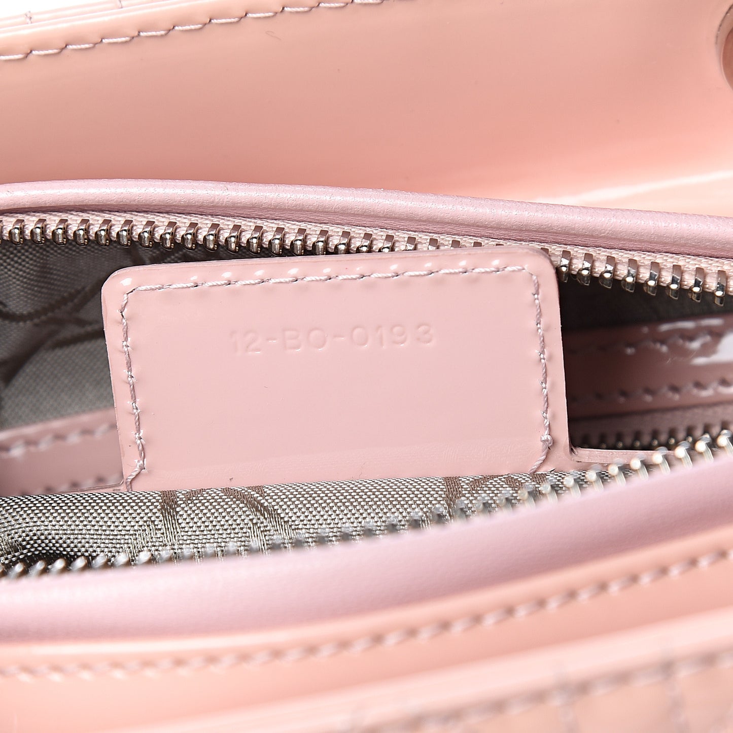 Patent Cannage Medium Lady Dior Rose Clair