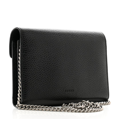 Gucci Calfskin Mini Dionysus Chain Wallet Black 3 of 13