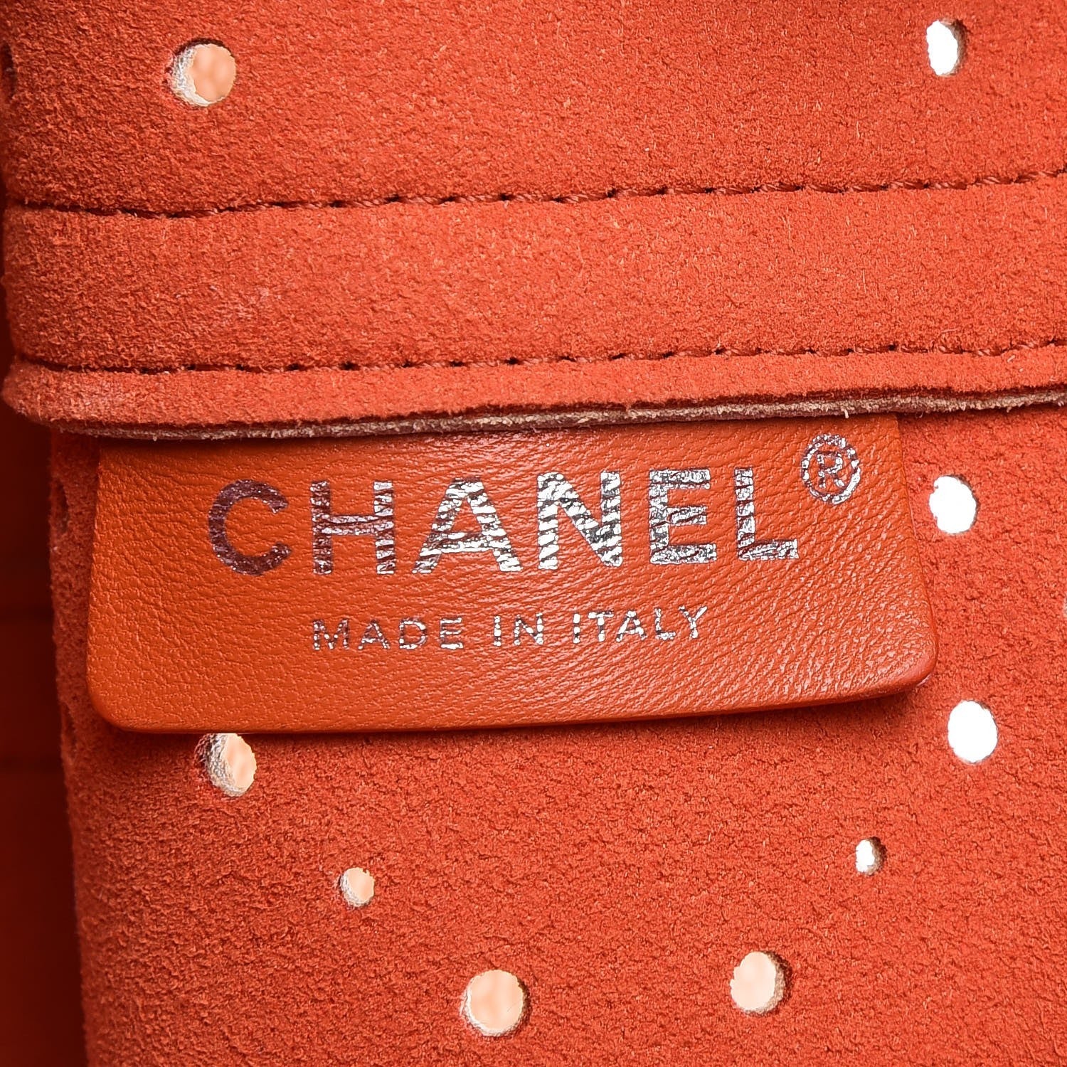 Chanel Perforated Grained Calfskin Small Shopping Tote Light Coral 7 of 13