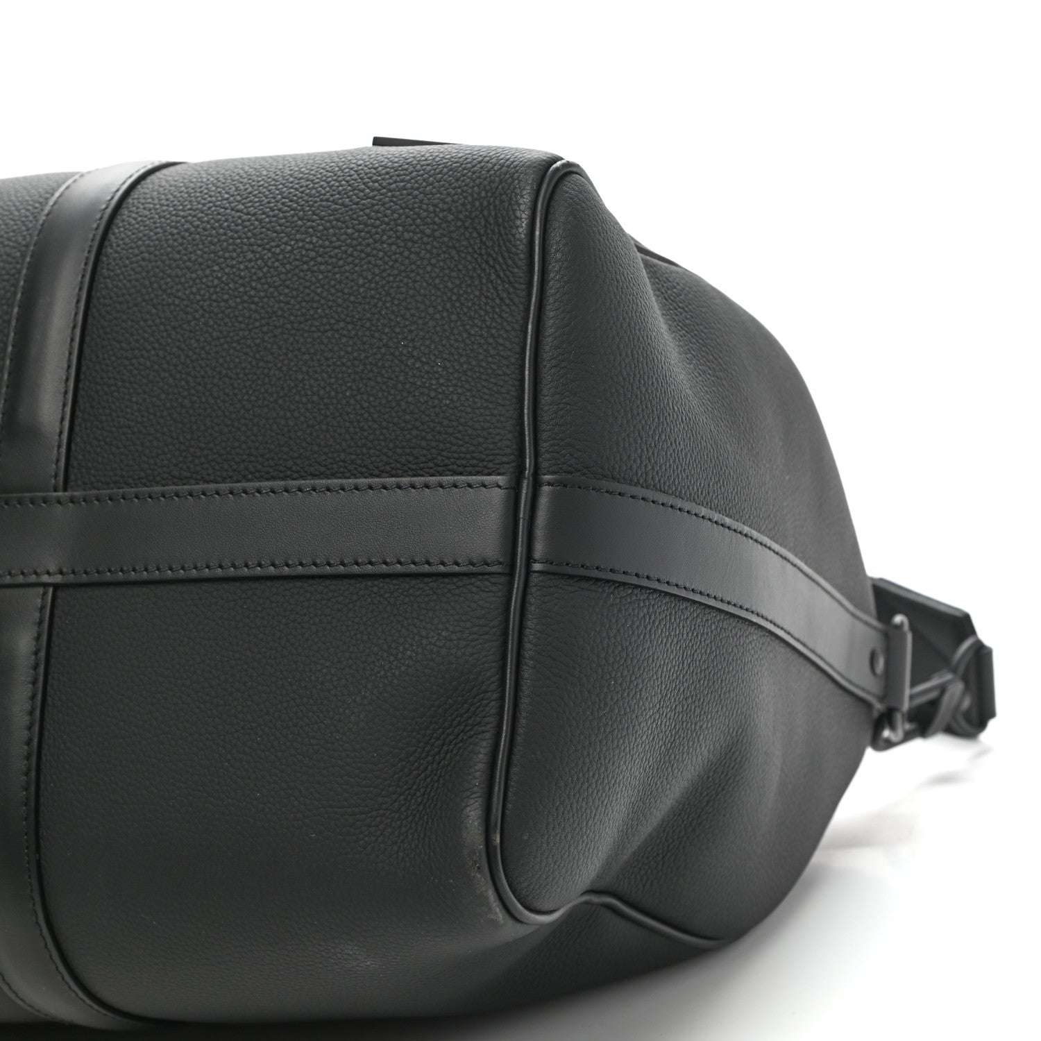 Louis Vuitton Grained Calfskin Aerogram Keepall Bandouliere 40 Black 8 of 10