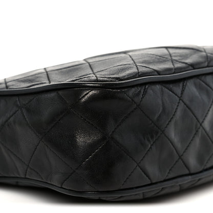 Chanel Lambskin Quilted Small Diamond CC Camera Case Black 10 of 11