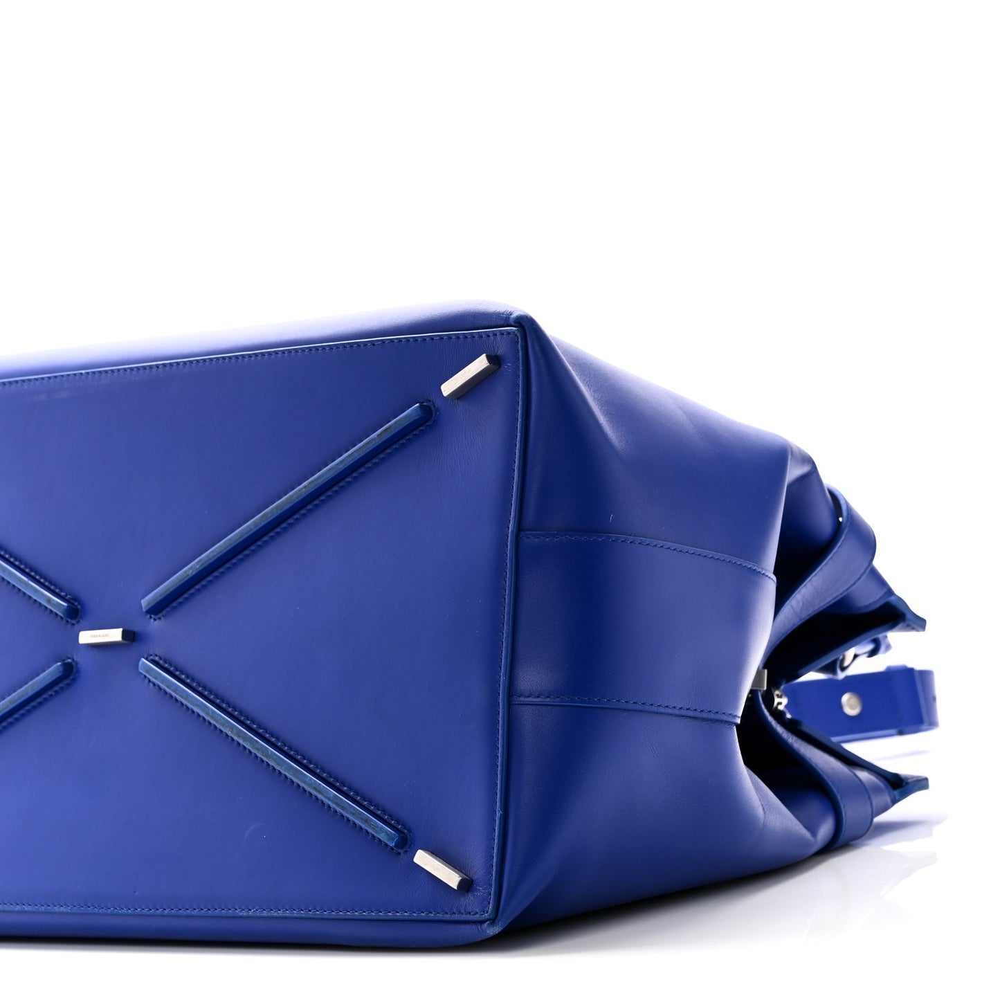 Calfskin Calfskin XL Gancini Buckles Tote Bag Blue