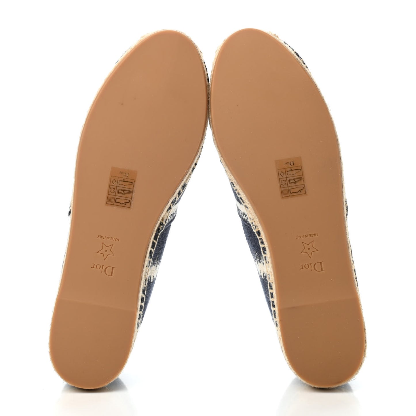 Cotton D-Stripes Embroidered Granville 15mm Espadrilles 40.5 Deep Blue