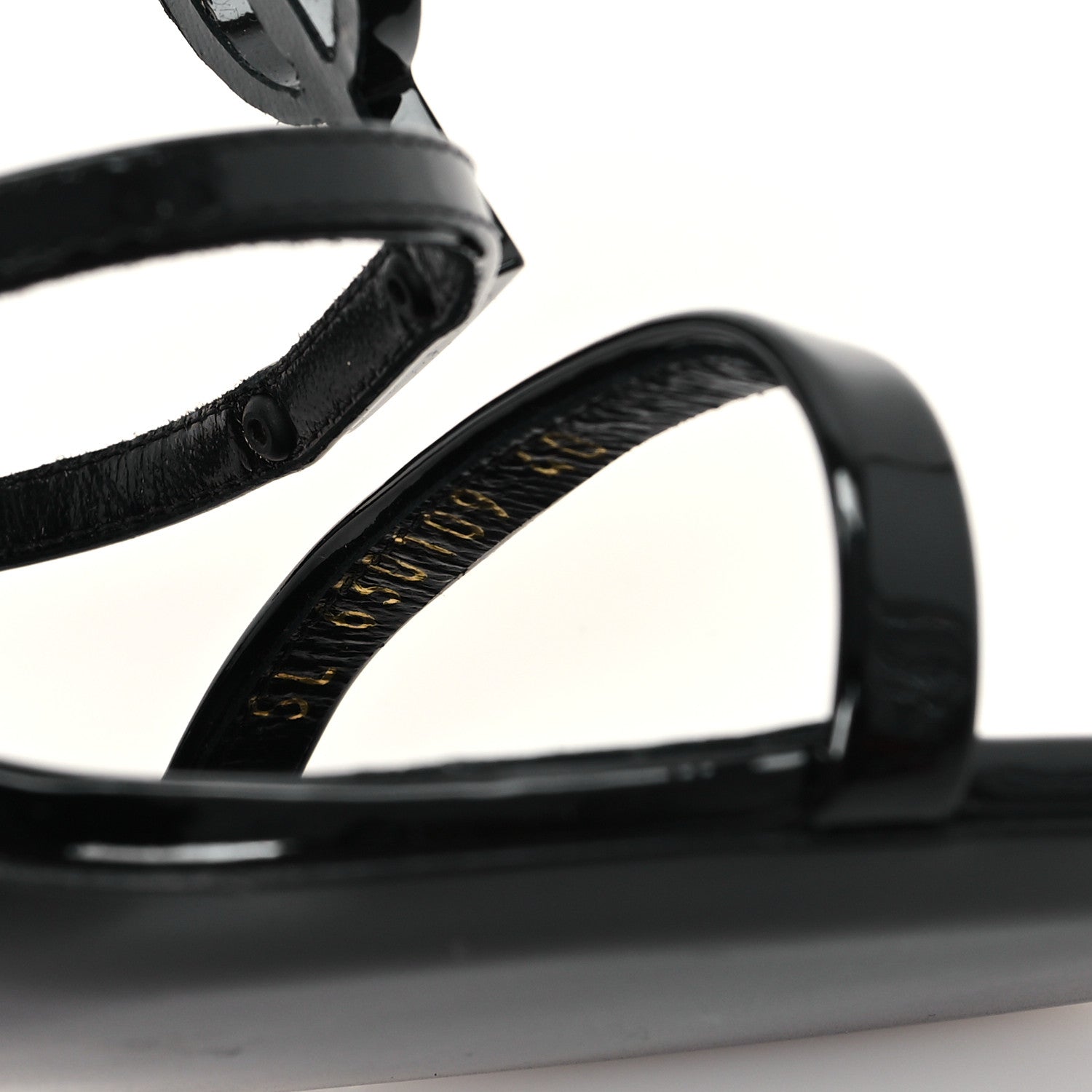 Saint Laurent Patent Cassandra 100 Sandals 40 Black 9 of 9