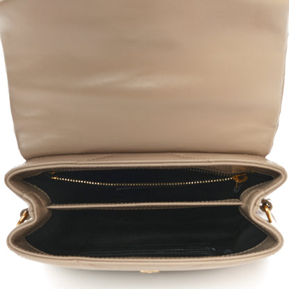 Saint Laurent Calfskin Y Quilted Monogram Toy Loulou Crossbody Bag Latte 4 of 10