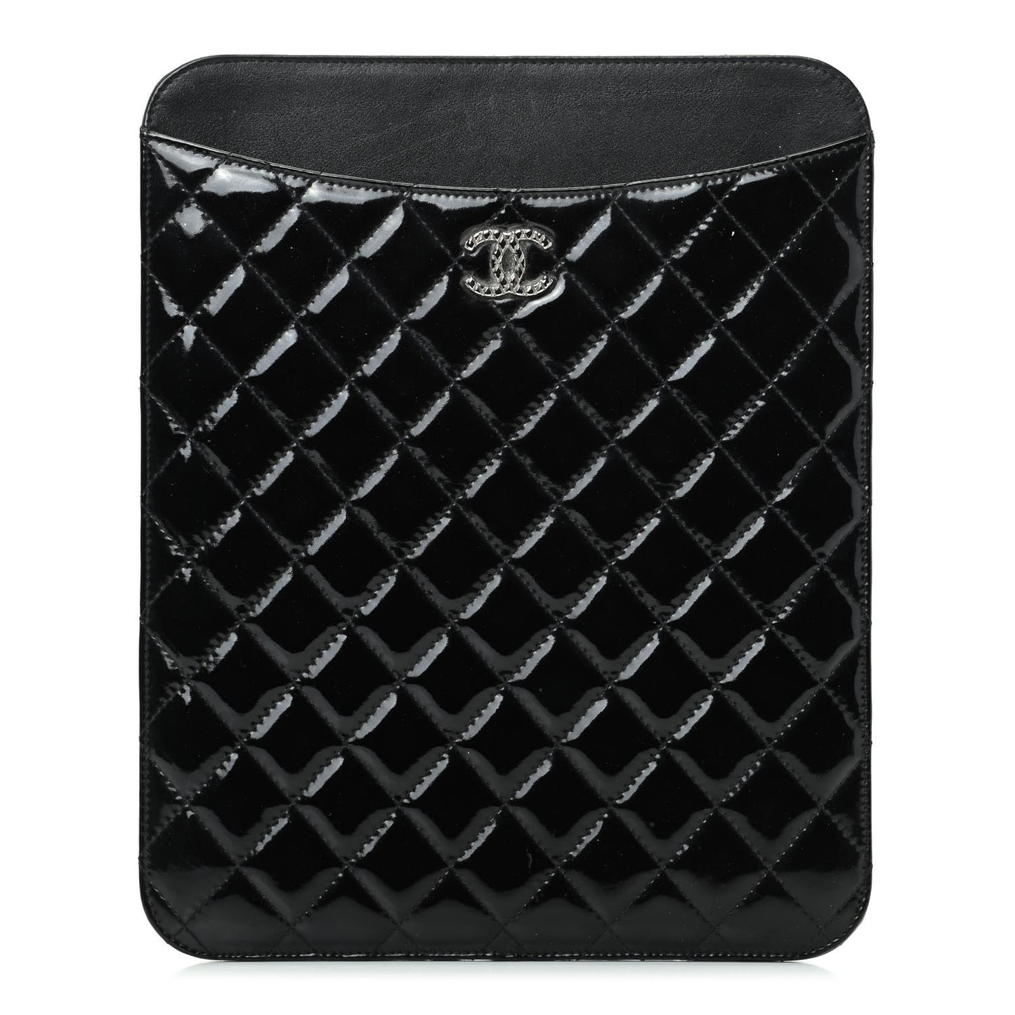 Patent Quilted Brilliant iPad Case Black