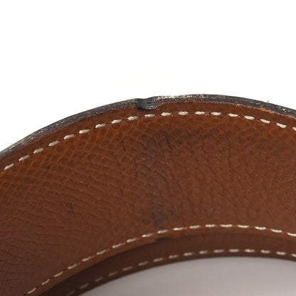 Hermes Box Courchevel 32mm Belt Strap 80 Black Gold 5 of 6