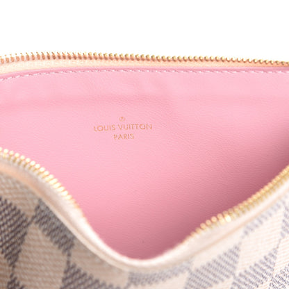 Louis Vuitton Damier Azur Felicie Chain Wallet Zippered Insert Rose Ballerine 6 of 6