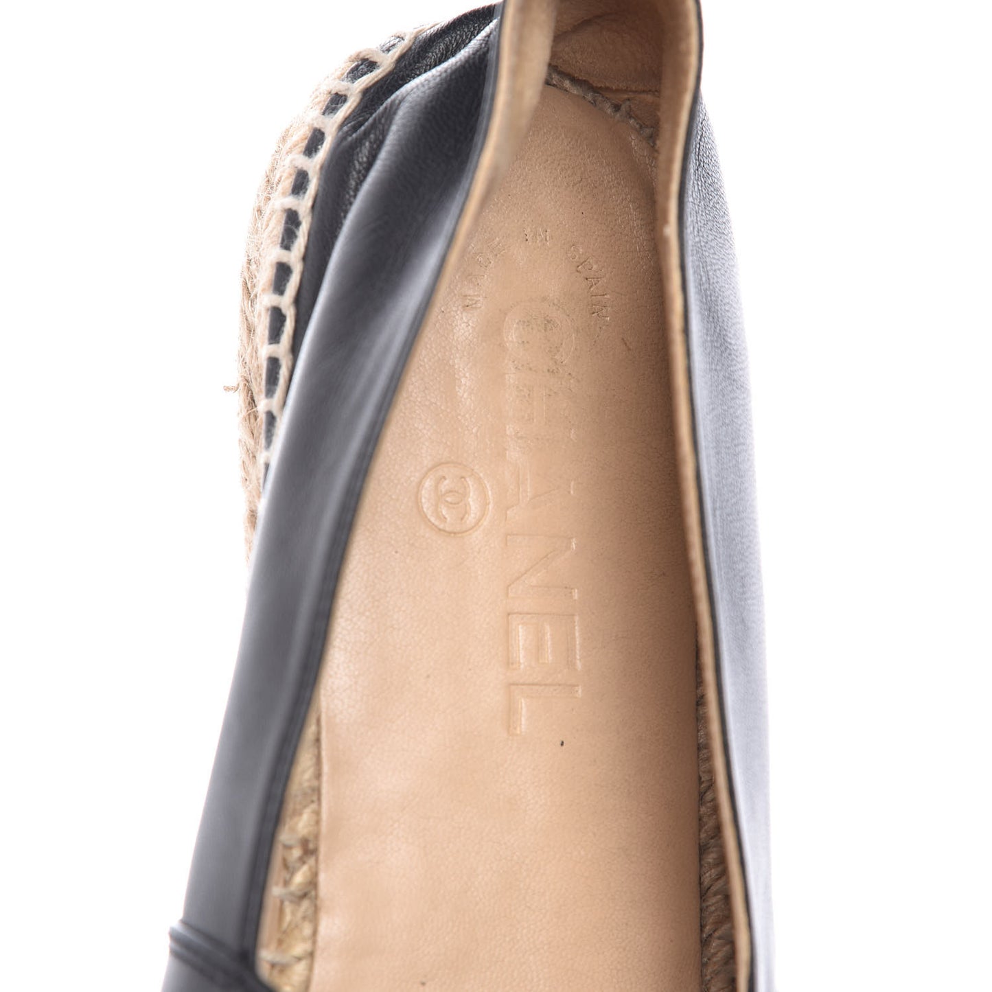Lambskin CC Espadrilles 40 Black