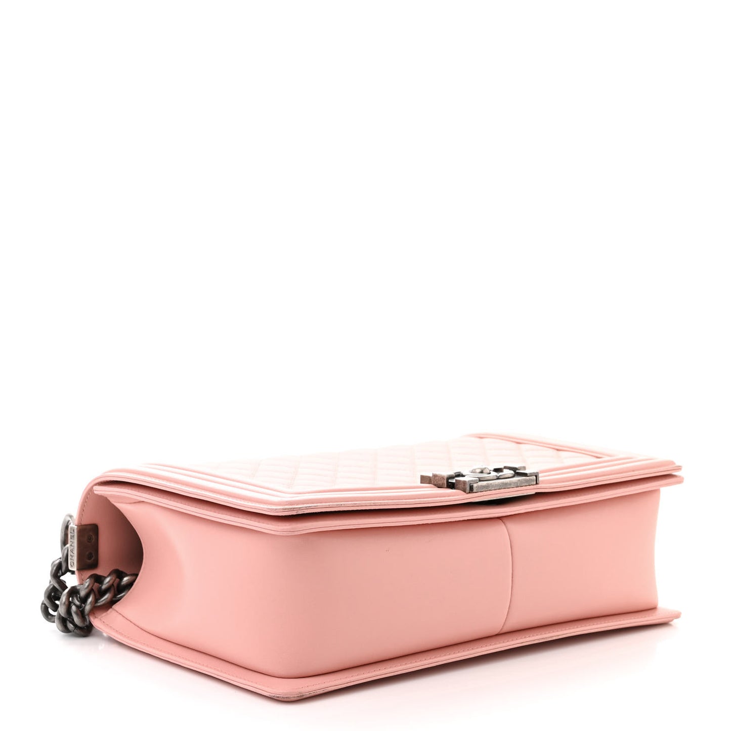 Lambskin Quilted New Medium Boy Flap Light Pink