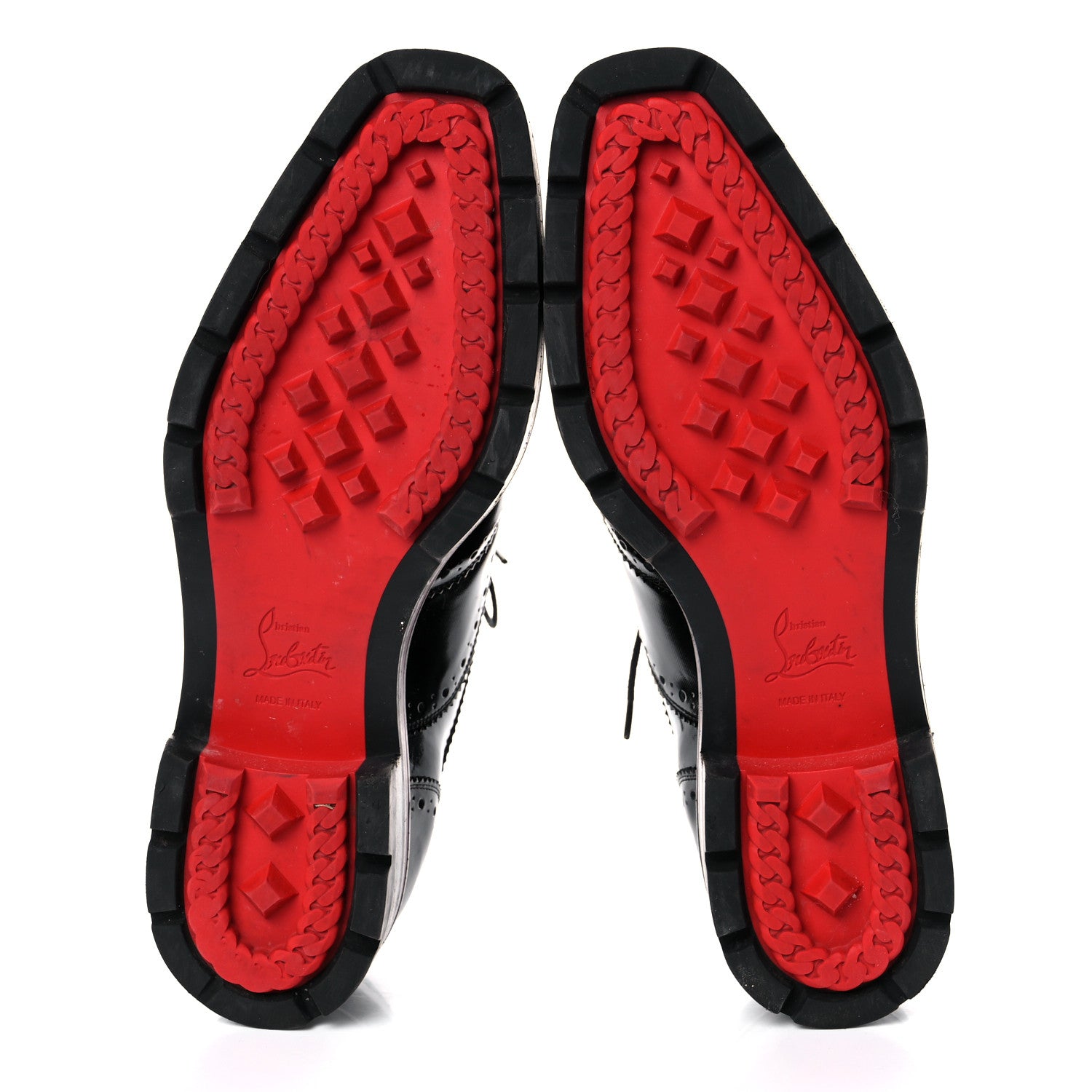Christian Louboutin Patent Charletta Brogue Oxfords 37.5 Black 5 of 14