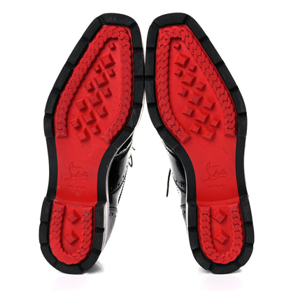 Christian Louboutin Patent Charletta Brogue Oxfords 37.5 Black 5 of 14