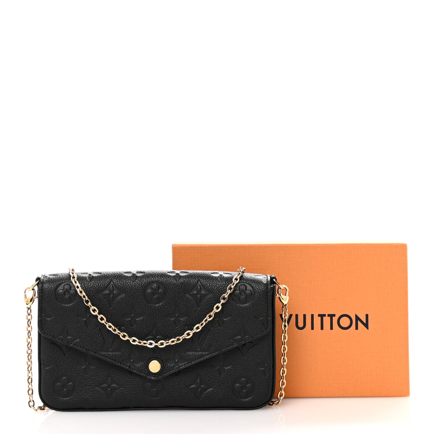 Empreinte Pochette Felicie Chain Wallet Black