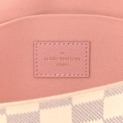 Louis Vuitton Damier Azur Pochette Felicie Chain Wallet Rose Ballerine 7 of 11