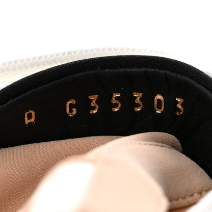 Chanel Fabric Lambskin Calfskin Runway Wedge Short Platform Boots 35.5 Black White Beige 9 of 10